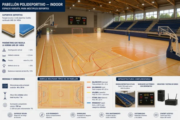 Pabellón cubierto indoor. Cesped Group