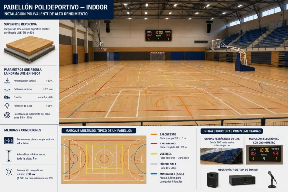 Pabellón cubierto indoor. Cesped Group