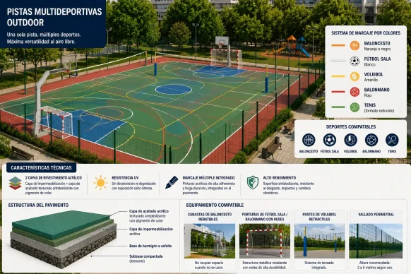 Pista multideportiva outdoor. Cesped Group